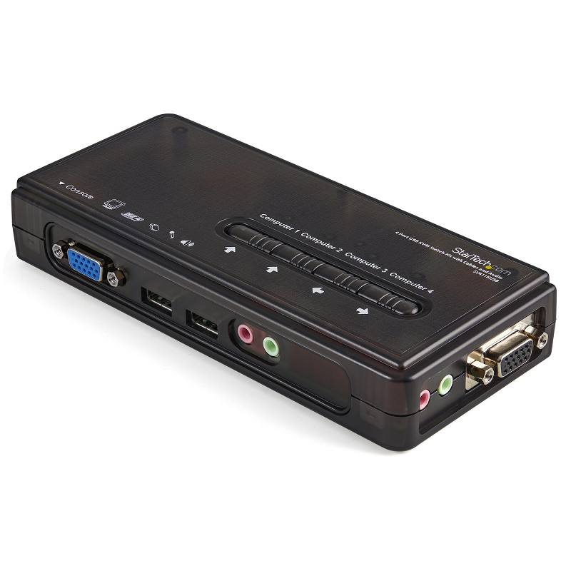 You Recently Viewed StarTech SV411KUSB 4 Port Black USB KVM Switch Kit with Cables and Audio Image